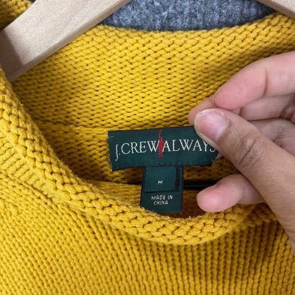 Vintage J Crew oarsman  Mockneck Sweater Women Medium Cotton Blend Knit Pullover - Picture 8 of 9